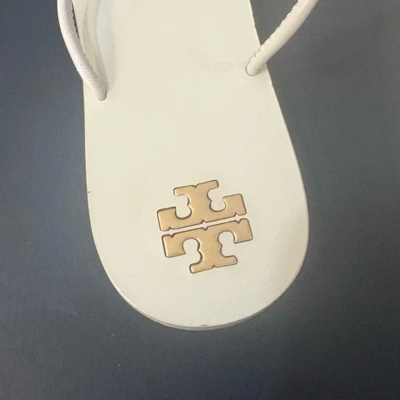 Tory Burch Gold and White Women's Sandals - Picture 2 of 6